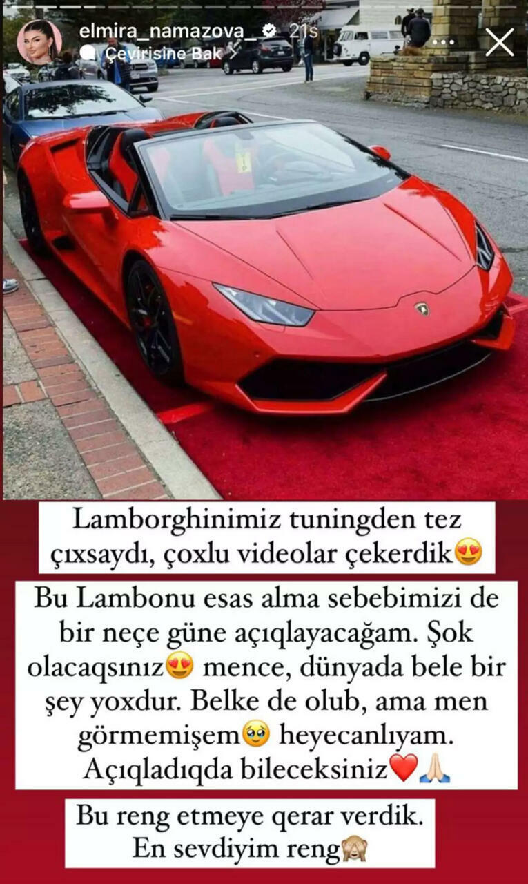 Azərbaycanlı bloger “Lamborghini” aldı