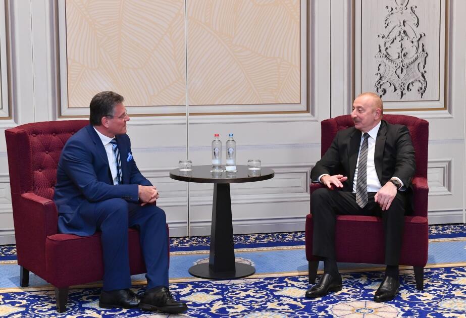 Президент Ильхам Алиев встретился в Брюсселе с вице-президентом Европейской комиссии