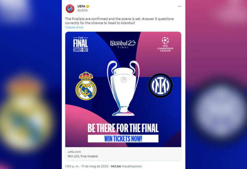 УЕФА по ошибке анонсировал выход «Реала» в финал Лиги чемпионов