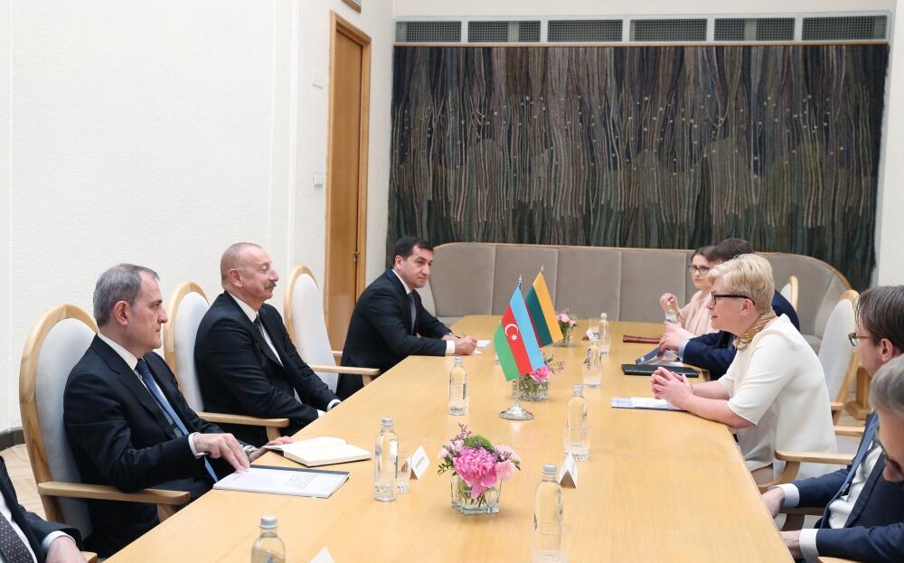 В Вильнюсе состоялась встреча Президента Ильхама Алиева с премьер-министром Литвы Ингридой Шимоните