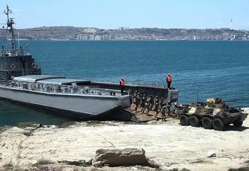 Тактические учения ВМС Азербайджана