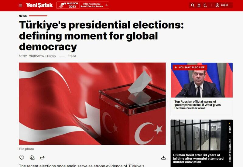 Статья сотрудника Trend опубликована в турецкой газете Yeni Şafak