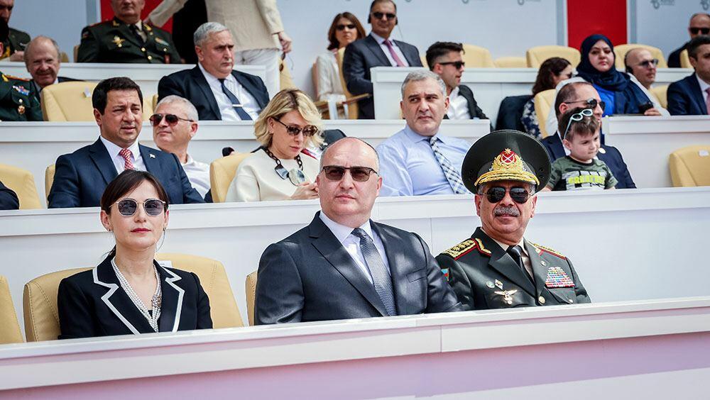 Закир Гасанов принял участие в военном параде в Грузии