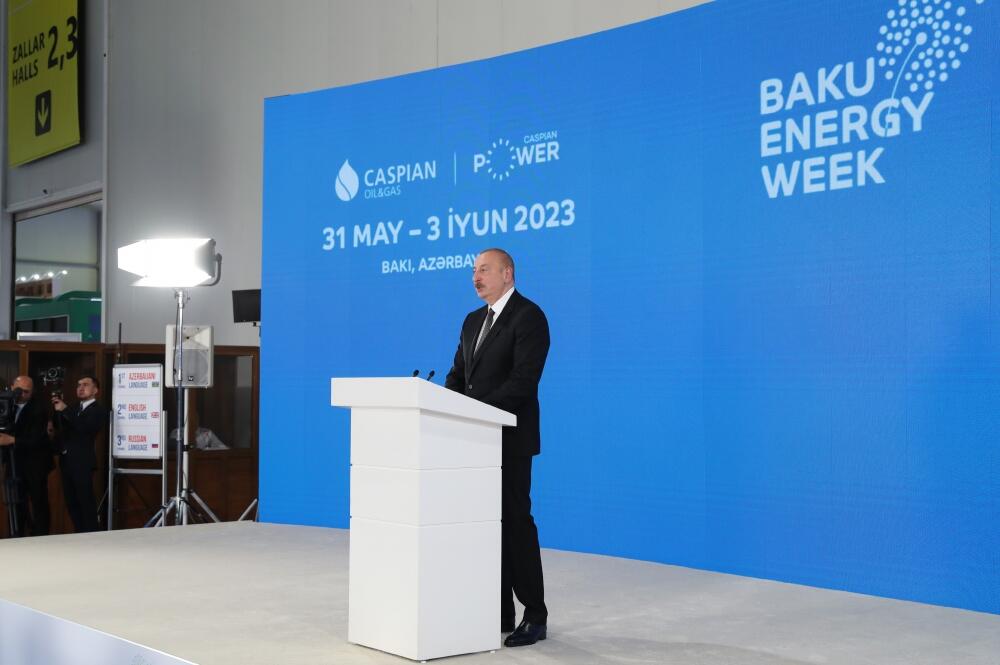 Президент Ильхам Алиев выступил на церемонии официального открытия 28-й Международной выставки «Нефть и газ Каспия» в рамках Бакинской энергетической недели