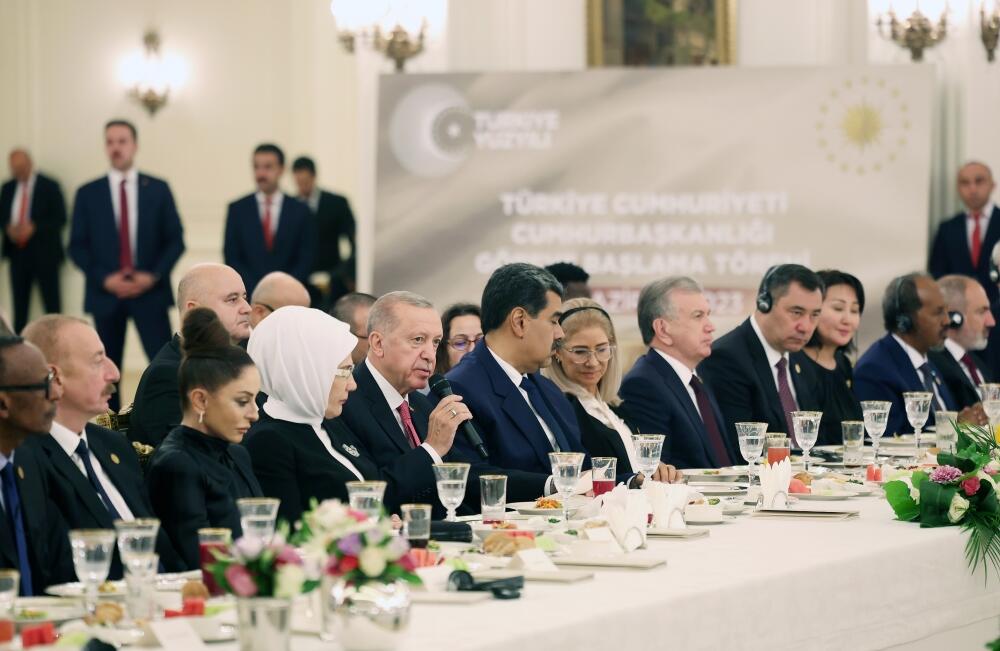 Президент Ильхам Алиев и Первая леди Мехрибан Алиева приняли участие в ужине от имени Реджепа Тайипа Эрдогана в Анкаре