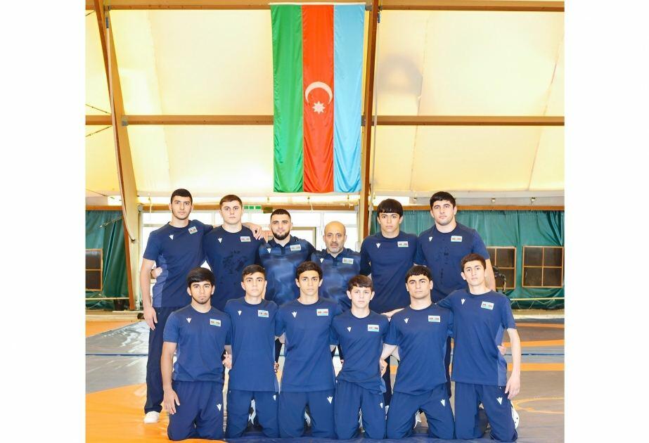 Сборная Азербайджана по вольной борьбе завоевала 