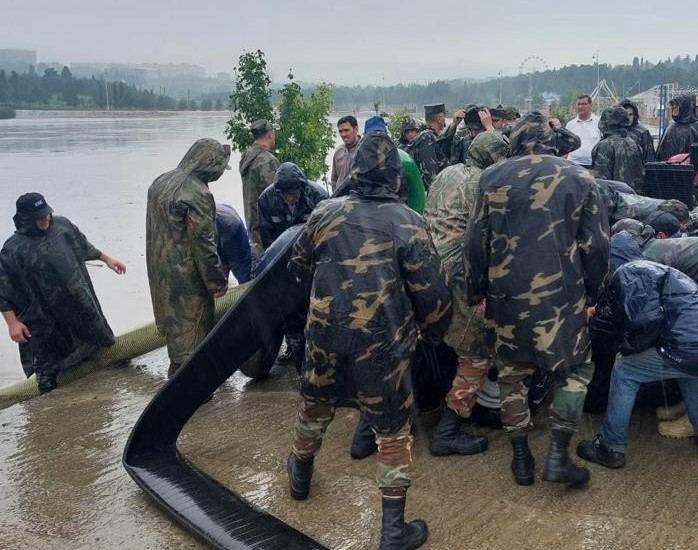 МЧС о ликвидации угрозы в искусственном озере в Гяндже