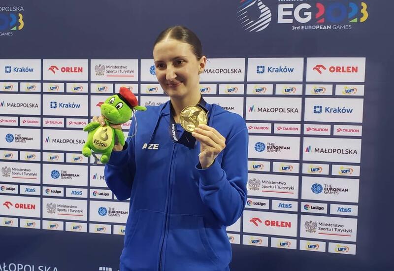 Азербайджанская каратистка Ирина Зарецкая завоевала "золото" на Европейских играх