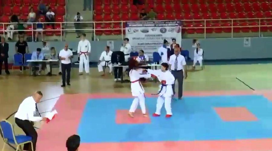 Azərbaycanlı idmançıya uduzan erməni karateçisinin təxribatı