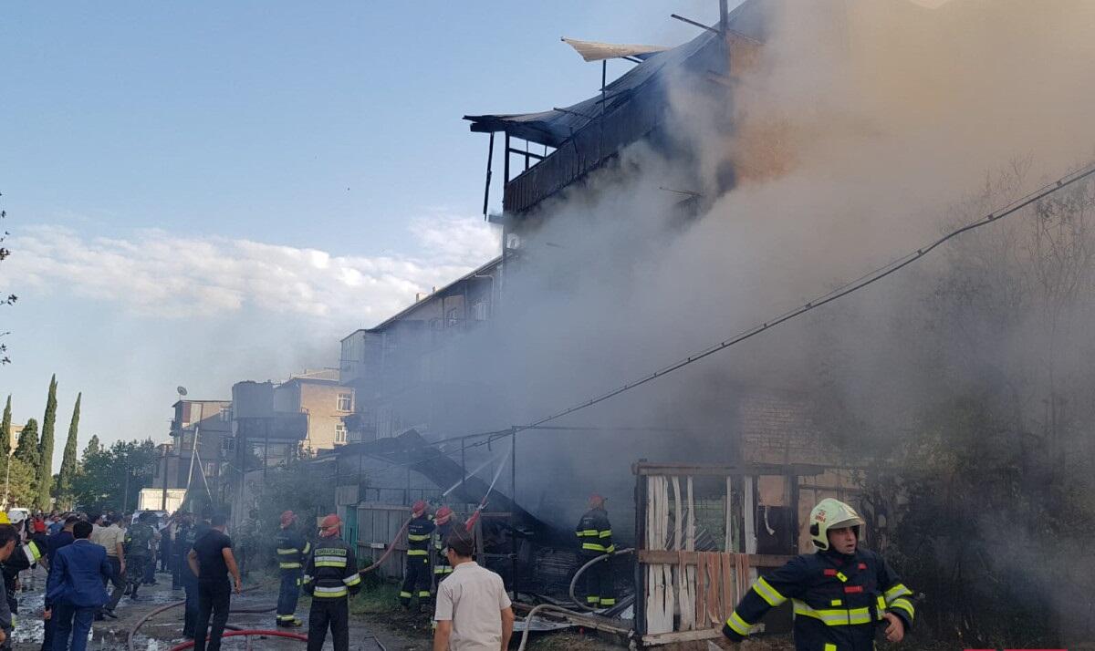 Пожар в колледже в Загатале