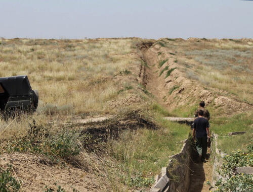Армяне попытались установить фортификации на территории Азербайджана