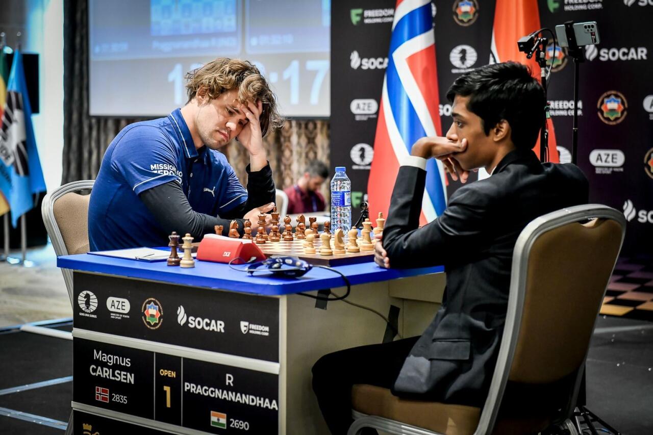 Первая партия финала Кубка мира по шахматам в Баку завершилась вничью