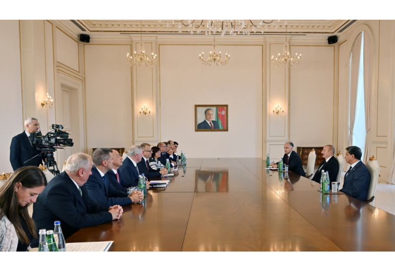 Президент Ильхам Алиев принял делегацию во главе с председателем парламента Словакии