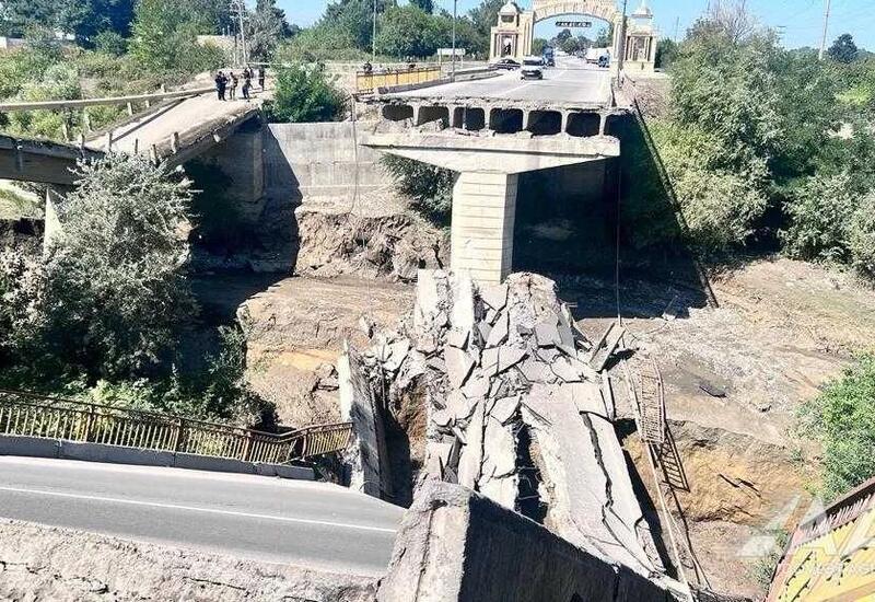 Начался демонтаж обрушившегося моста в Хачмазе