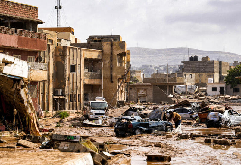 Разрушенный наводнением город в Ливии сняли с высоты