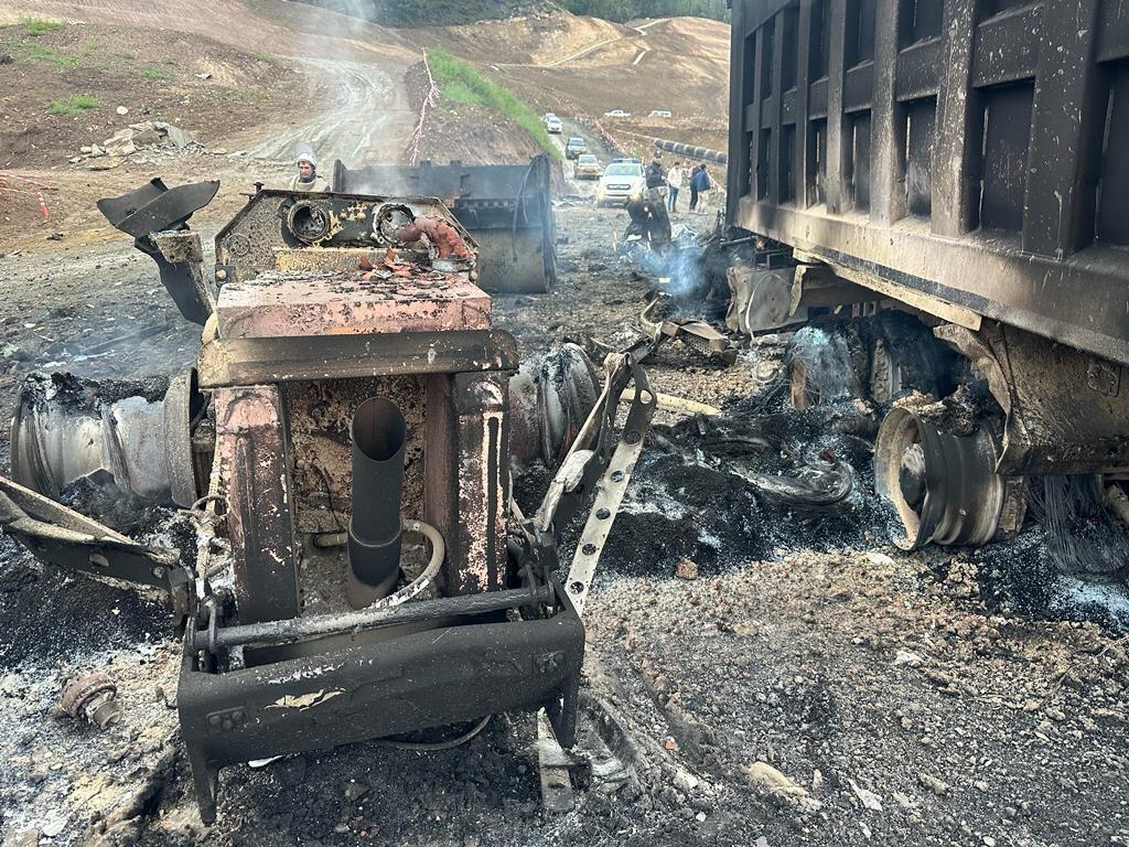 Шокирующие первые кадры с места армянского теракта на дороге Физули-Шуша