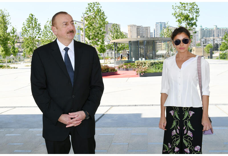 Президент Ильхам Алиев и Первая леди Мехрибан Алиева приняли участие в открытии отеля Yasəmən в Шуше