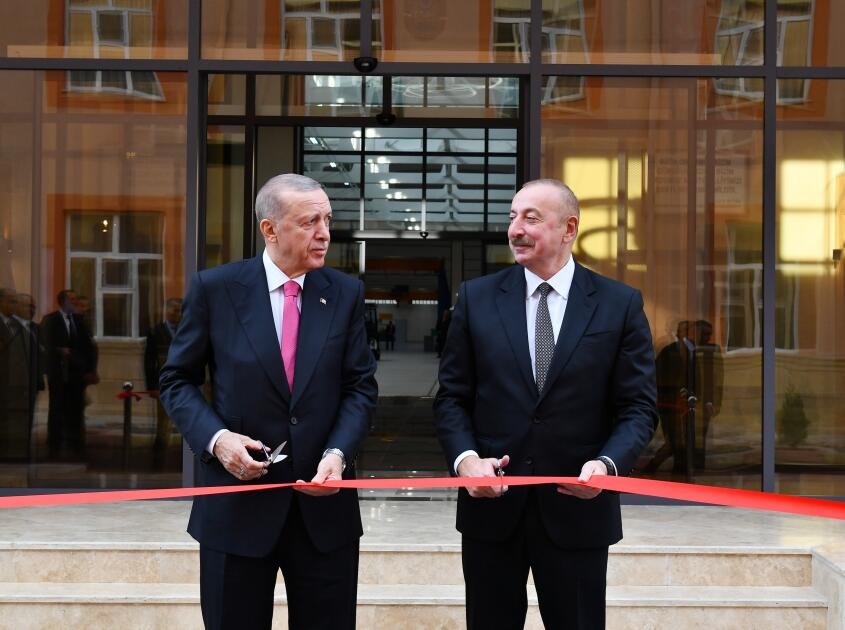 Президент Ильхам Алиев и Президент Реджеп Тайип Эрдоган приняли участие в открытии Нахчыванского восстановительно-промышленного военного комплекса