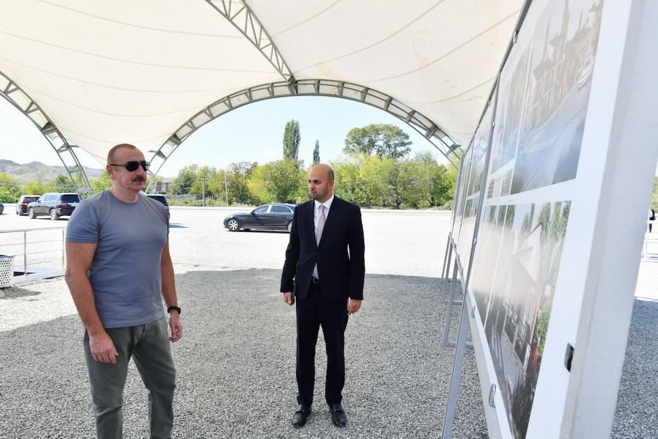 Президент Ильхам Алиев заложил фундамент села Алыбейли Зангиланского района