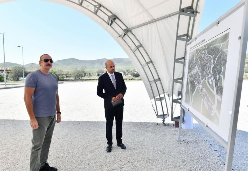 Президент Ильхам Алиев совершил поездку в Джебраильский район