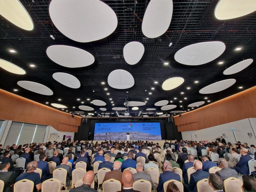 Президент Ильхам Алиев выступил на церемонии открытия 2-го Национального градостроительного форума в Зангилане