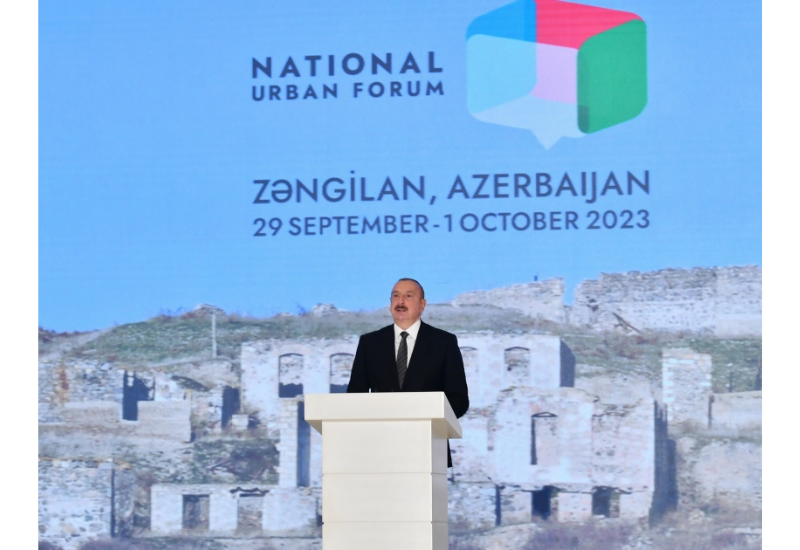 Президент Ильхам Алиев: Уже утверждены генеральные планы восьми городов и девяноста двух сел