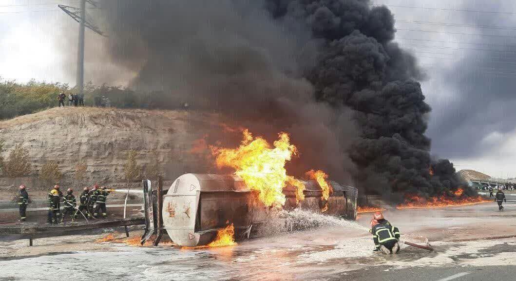 Тяжелое ДТП с пожаром в Тебризе, есть погибшие