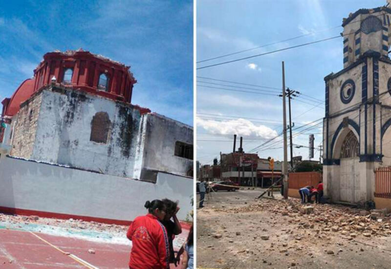 Церковь обрушилась во время церемонии крещения в Мексике