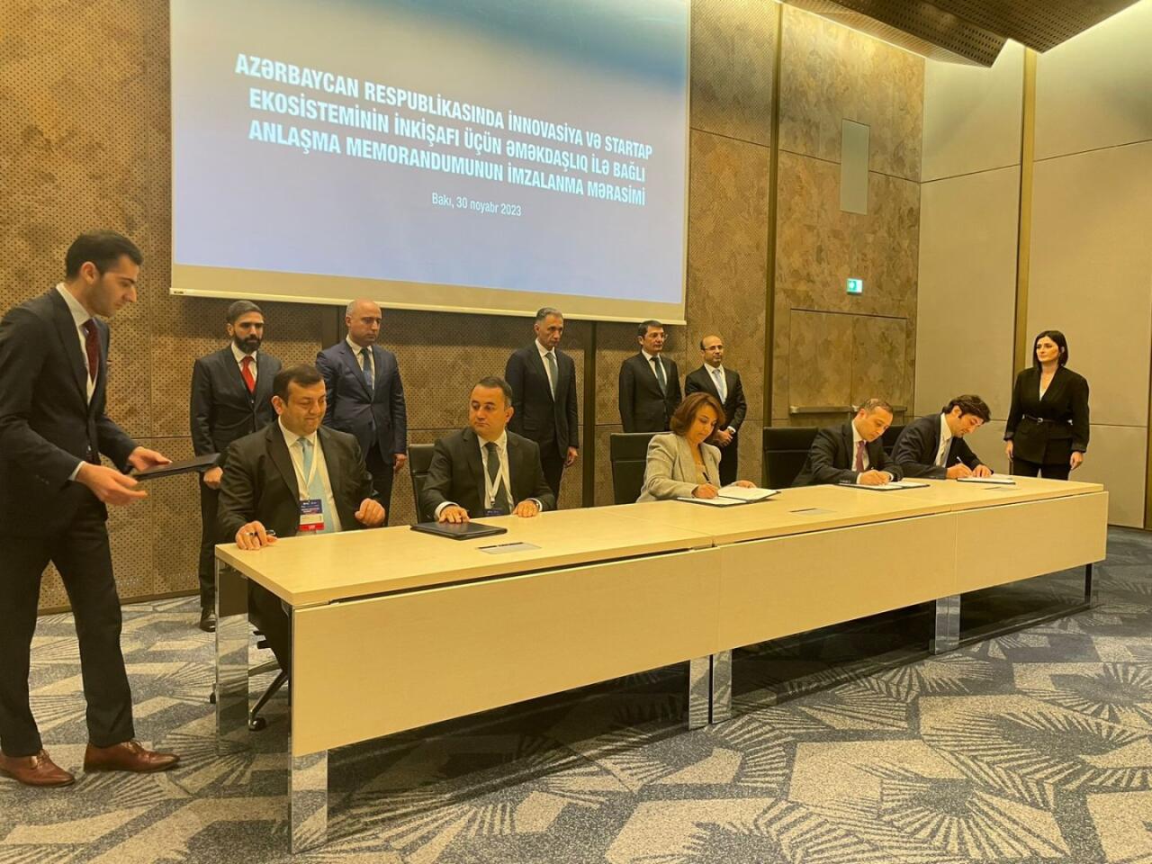 В Азербайджане подписан меморандум о взаимопонимании по сотрудничеству для развития экосистемы инноваций и стартапов