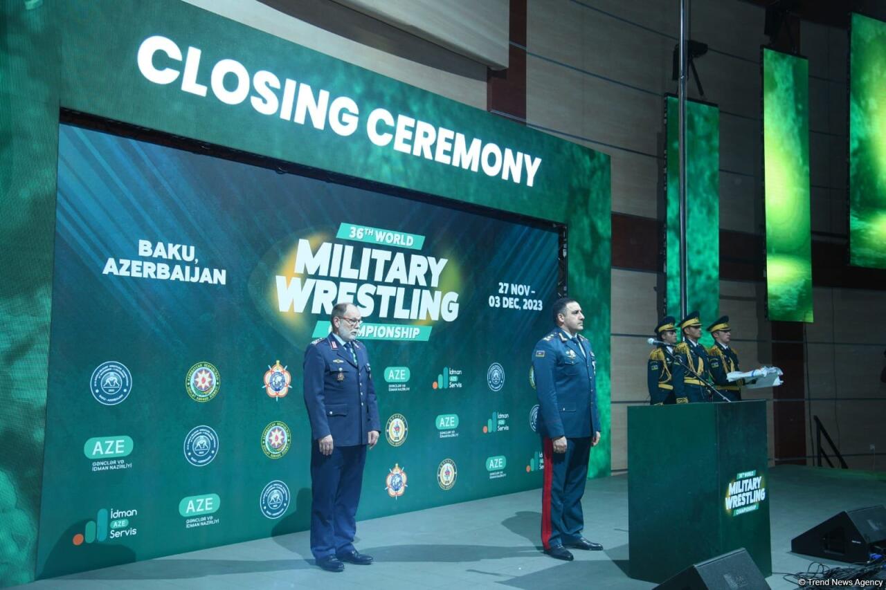 В Баку завершился чемпионат мира по борьбе среди военнослужащих
