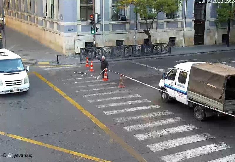 На центральной улице Баку ограничено движение транспорта