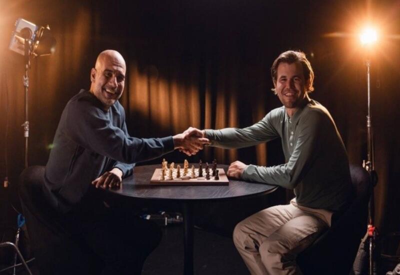Магнус Карлсен и Хосеп Гвардиола сыграли в шахматы