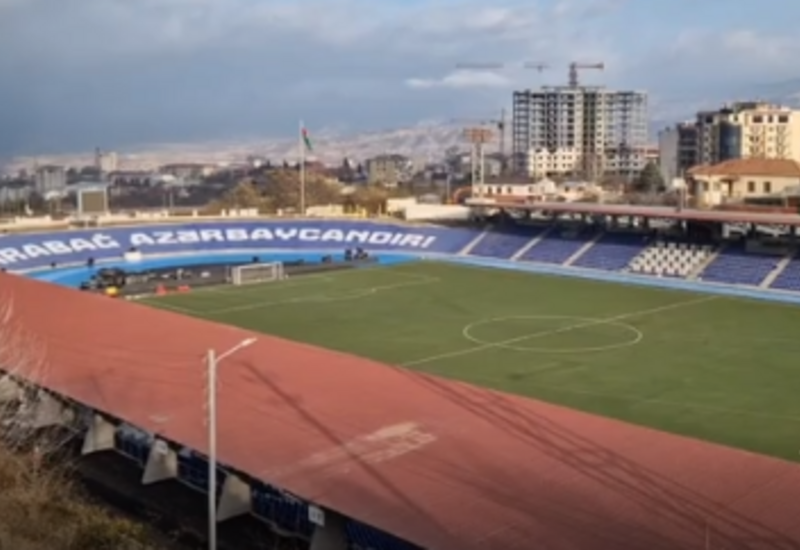 Xankəndi stadionu "Qarabağ"ı qarşılamağa tam hazırdır - Yeni görüntülər