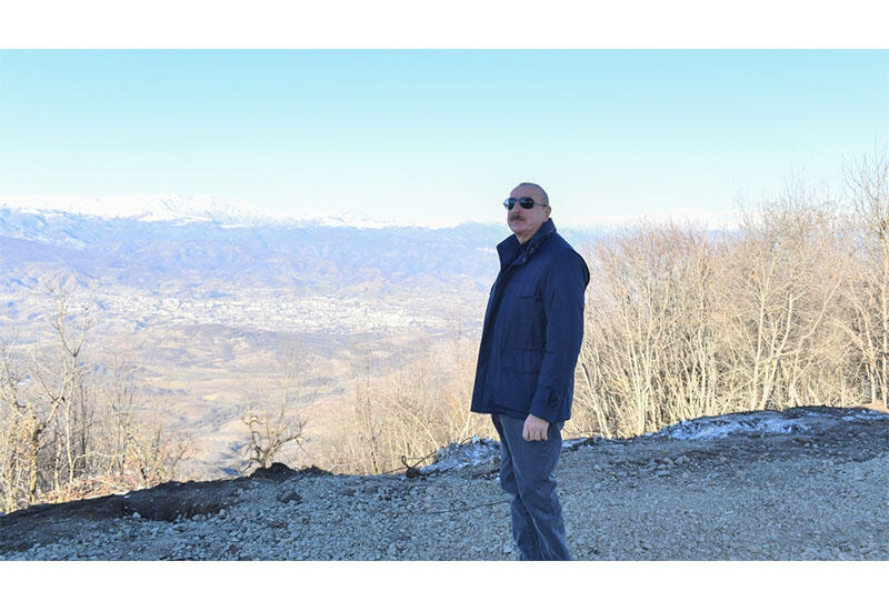 Президент Ильхам Алиев побывал в селе Дагдаган Ходжалинского района ...