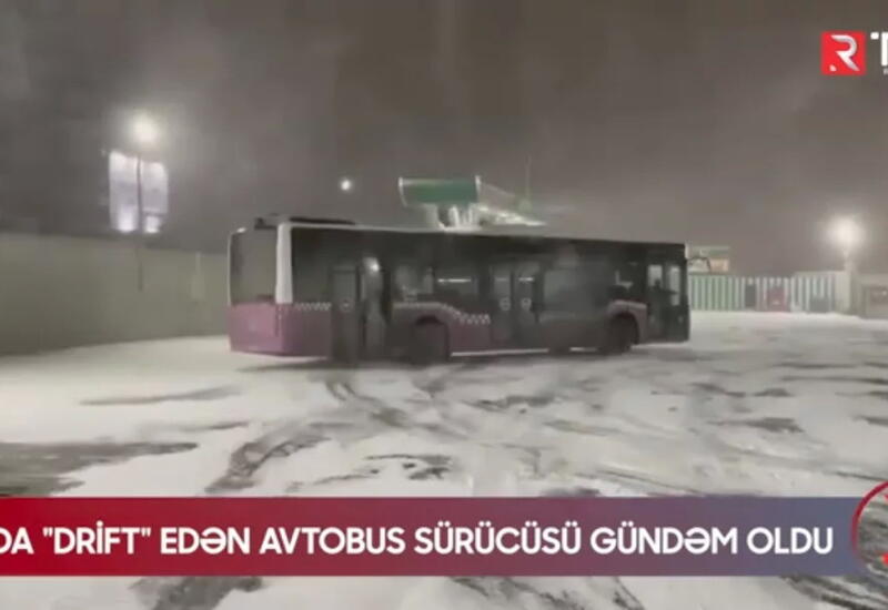 Bakıda "drift" edən avtobus sürücüsü gündəm oldu