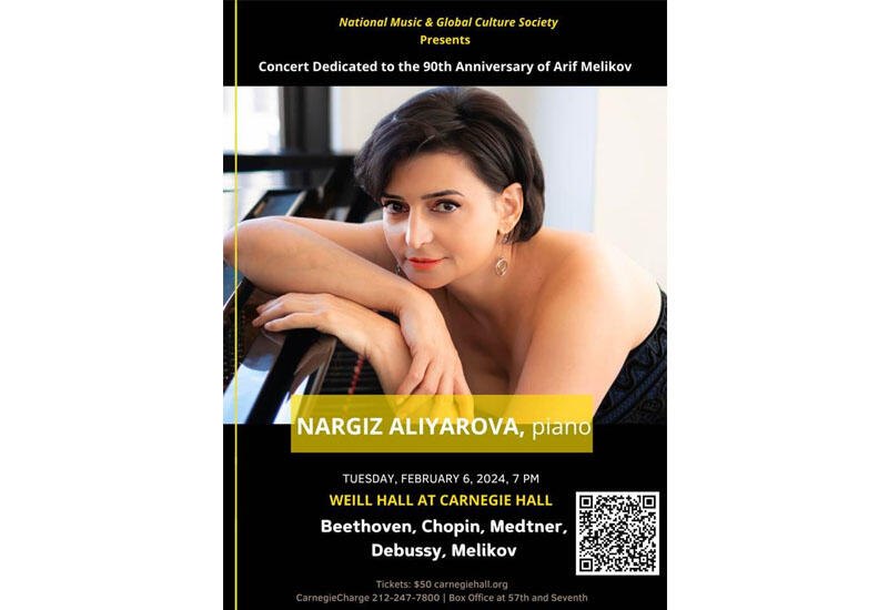 В знаменитом Карнеги-холле в Нью-Йорке пройдет концерт Наргиз Алияровой, посвященный 90-летию Арифа Меликова