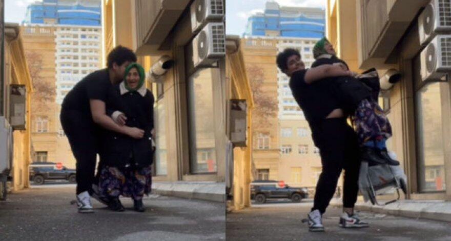Поиздевавшийся над пожилой женщиной в Баку подросток помещен в больницу