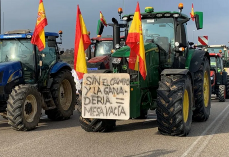 В Испании полицейские применили силу против протестующих фермеров