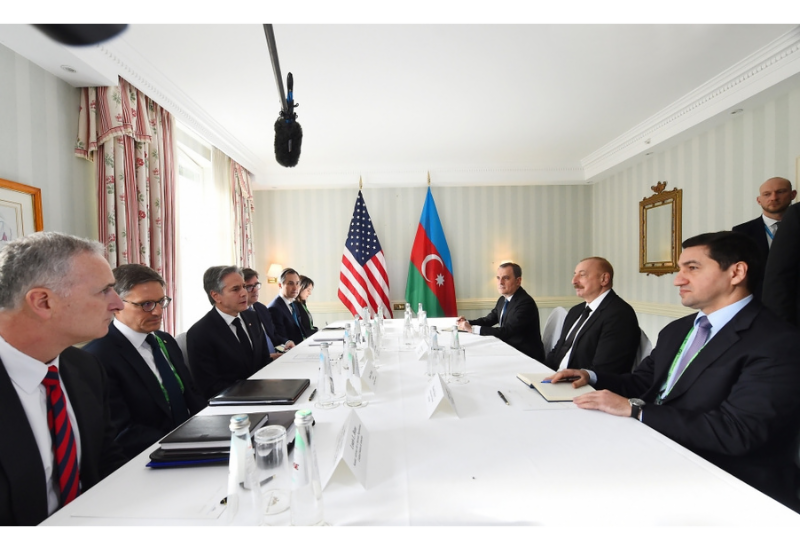 В Мюнхене состоялась встреча Президента Азербайджана Ильхама Алиева с государственным секретарем США Энтони Блинкеном