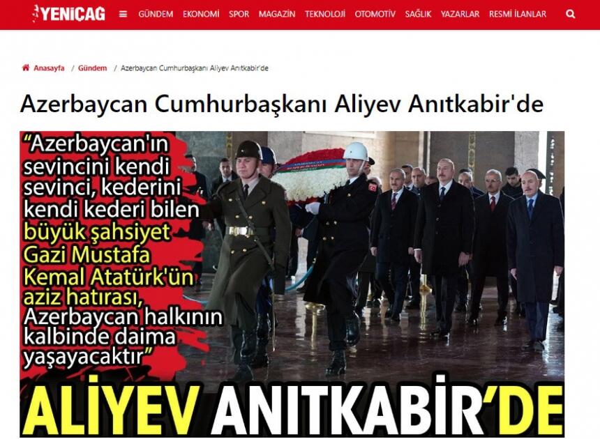 Официальный визит Президента Ильхама Алиева в Турцию в центре внимания турецких СМИ