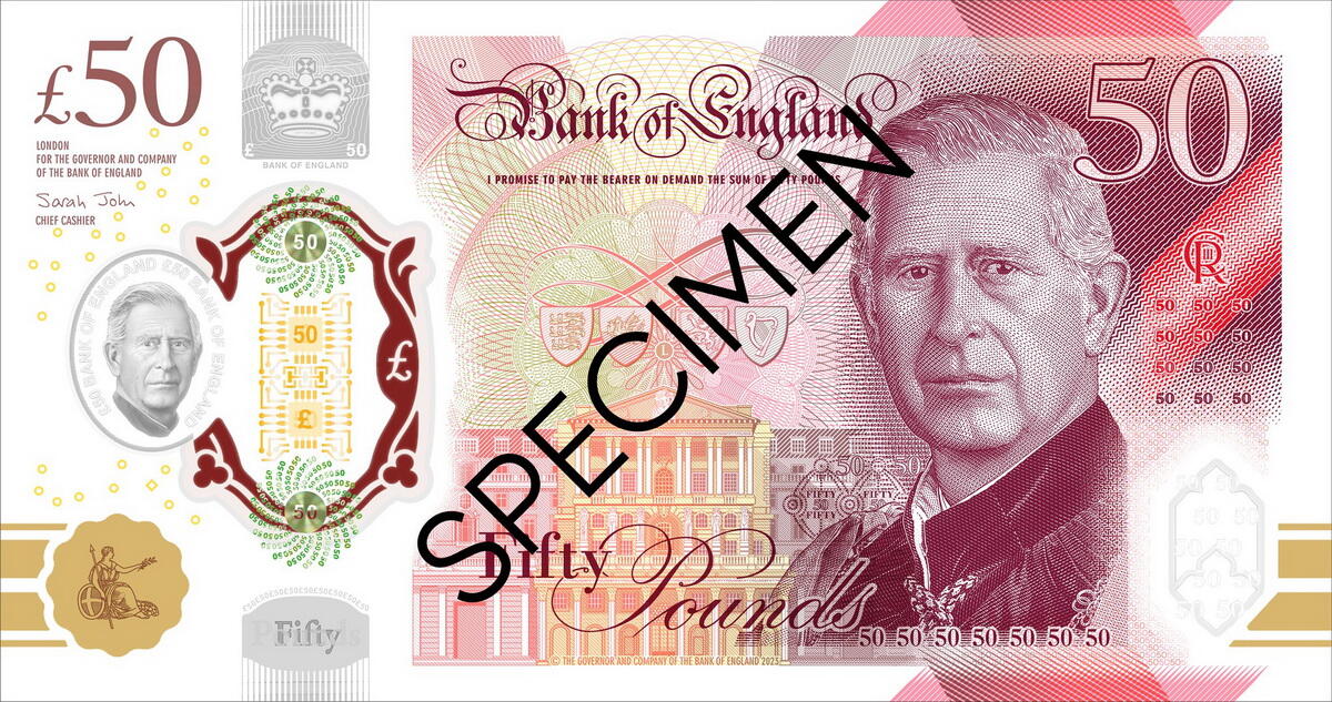 Как будут выглядеть банкноты с изображением Карла III?