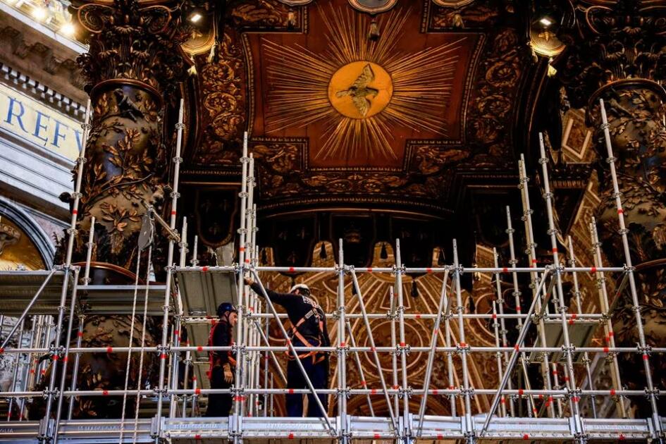 Реставраторы Ватикана приступили к работе над центральным элементом собора Святого Петра