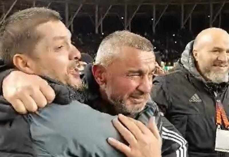 Слезы радости Гурбана Гурбанова после победы "Карабаха"