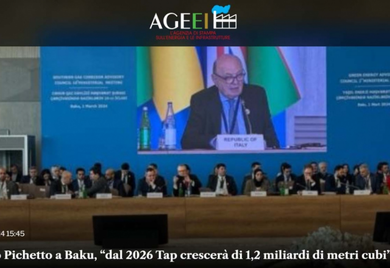 Итальянская пресса о состоявшихся в Баку заседаниях по Южному газовому коридору