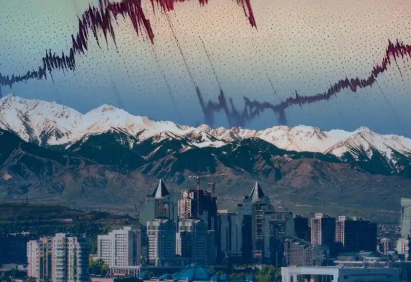 Сильное землетрясение в Казахстане