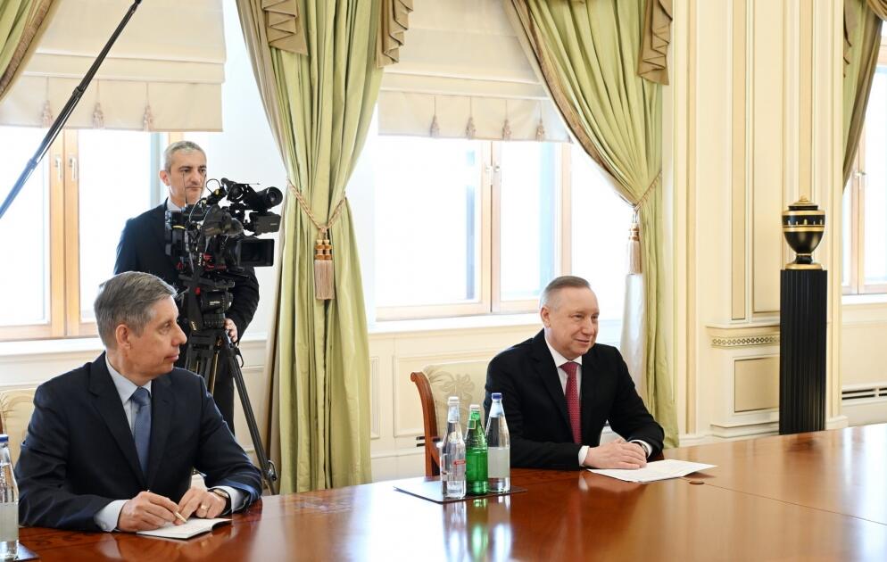 Президент Ильхам Алиев принял губернатора города Санкт-Петербург России