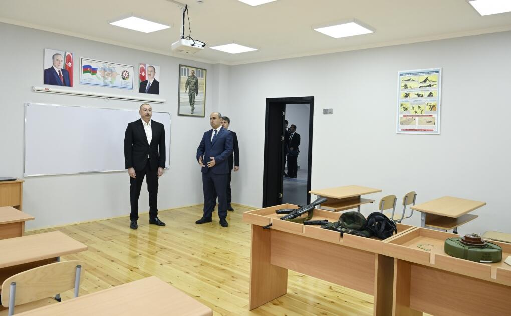 Президент Ильхам Алиев принял участие в открытии нового здания полной средней школы поселка Бум Габалинского района
