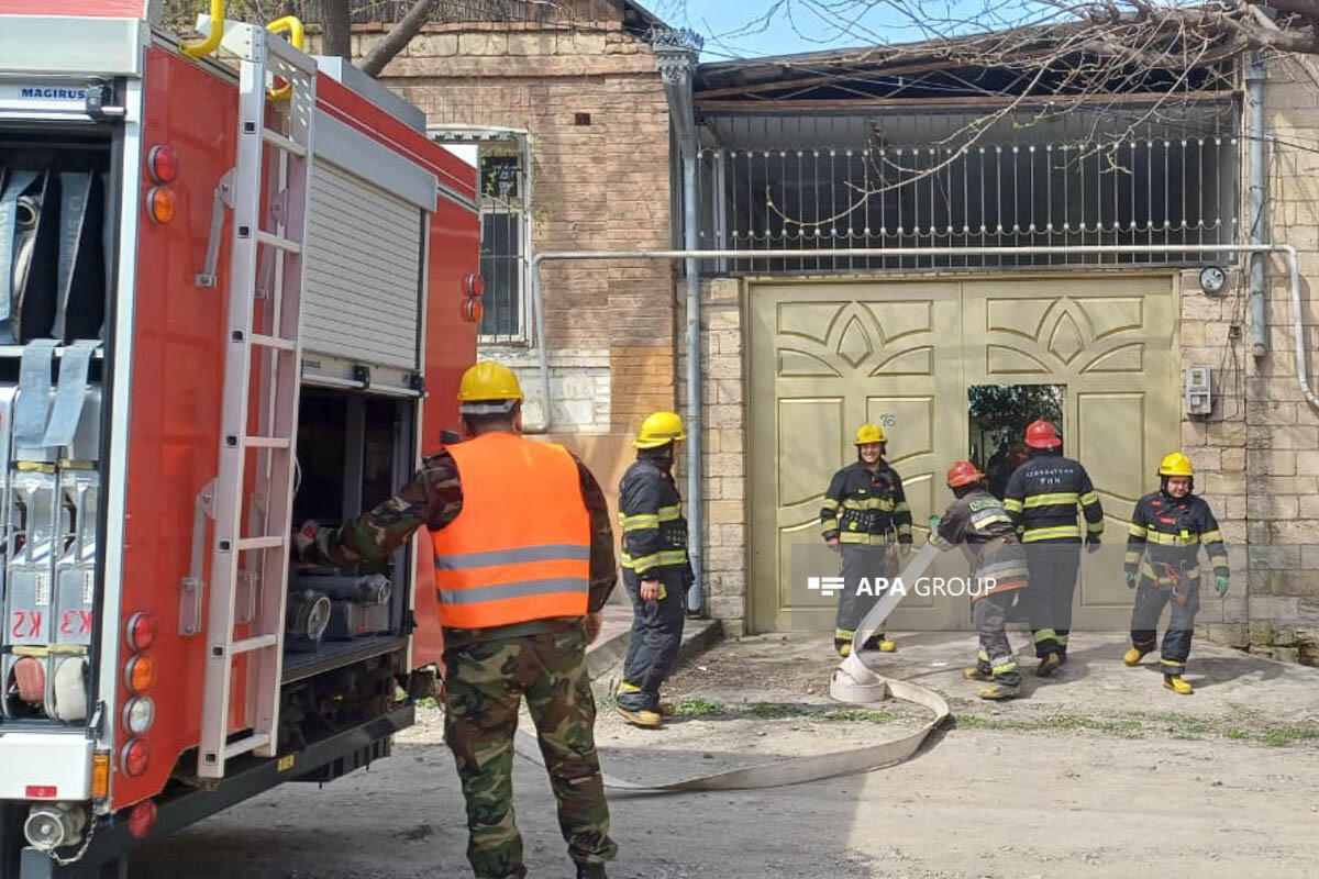 В Гяндже произошел пожар