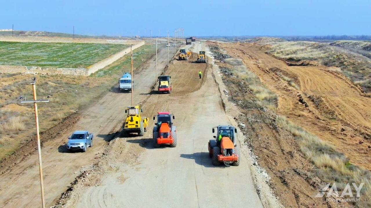 Ağdərə yolunun inşasına başlanıldı