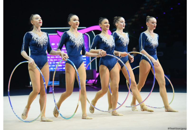 Кубок мира по художественной гимнастике: команда Азербайджана завоевала "бронзу" в многоборье